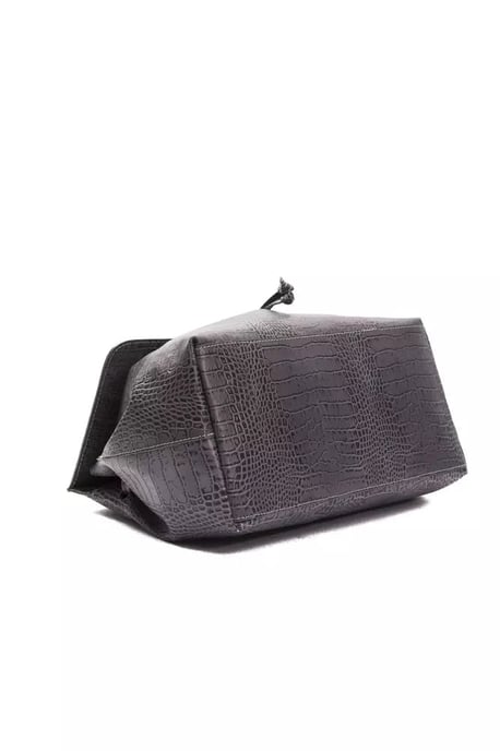 Bolso de Hombro para Mujer Pompei Donatella de Cuero Gris - Image 4