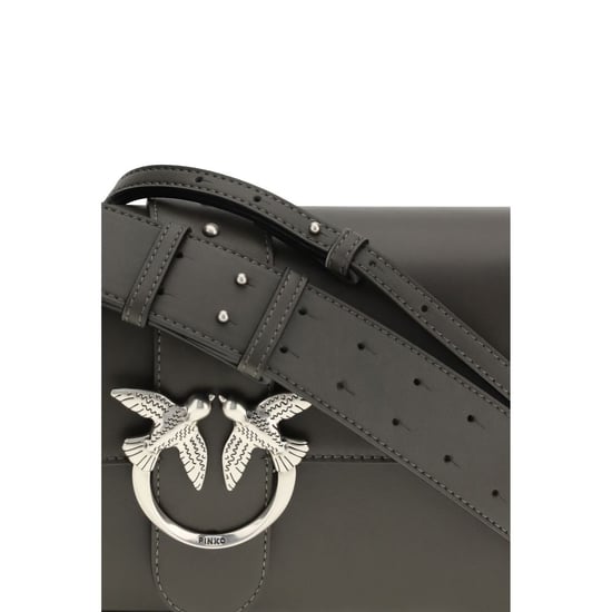 Bolso de Hombro Bicolor de Cuero PINKO - Image 4