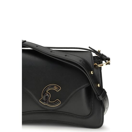 Bolso de hombro Coccinelle de piel de ternera negra Bos Taurus - Image 4