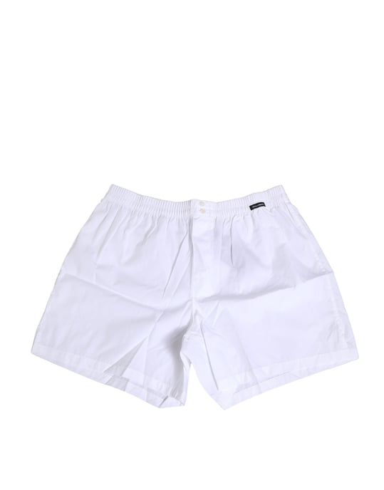 Calzoncillos boxer regulares de algodón blanco Dolce & Gabbana - Image 1
