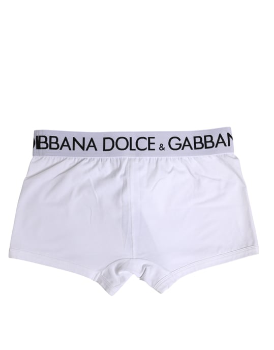 Caja de Boxer Regular de Algodón Blanco Stretch Dolce & Gabbana - Image 3
