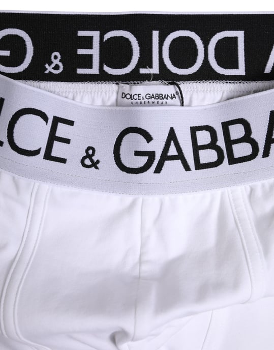 Caja de Boxer Regular de Algodón Blanco Stretch Dolce & Gabbana - Image 4