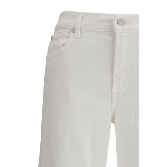 Jeans de pierna recta de algodón blanco 7FOR - Image 3