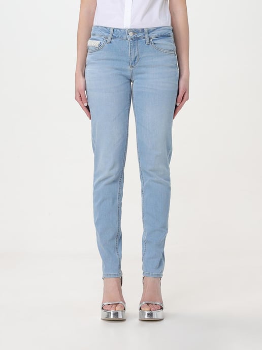 Vaqueros de pierna recta de algodón azul Liu Jo - Image 1