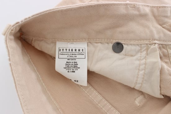 Jeans de algodón elásticos de corte ajustado en beige Cavalli - Image 6