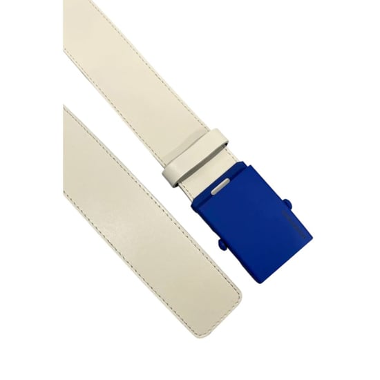 Cinturón de Hombre de Cuero Blanco Borbonese - Image 3