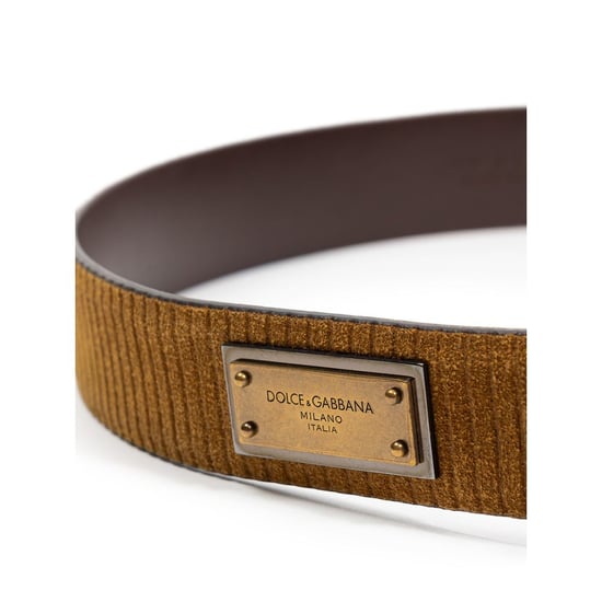 Cinturón Regular de Cuero Marrón Dolce & Gabbana - Image 3