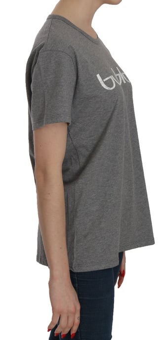 Blusa T-shirt de cuello redondo gris de algodón BYBLOS de manga corta - Image 3