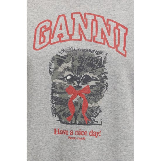 Sudadera de Algodón Gris Ganni - Image 3
