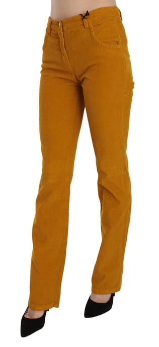 Pantalones rectos de talle alto naranja de Costume National - Image 4