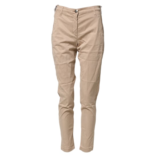 Pantalones Chino Casual Ajustados de Cintura Alta en Lyocell Beige Jacob Cohen - Image 2