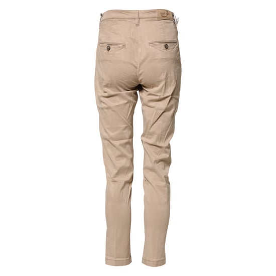 Pantalones Chino Casual Ajustados de Cintura Alta en Lyocell Beige Jacob Cohen - Image 3
