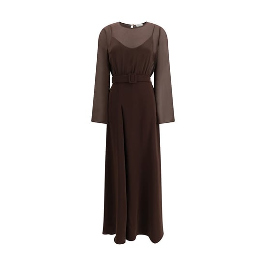 Vestido Casual de Poliéster Marrón P.A.R.O.S.H. - Image 1