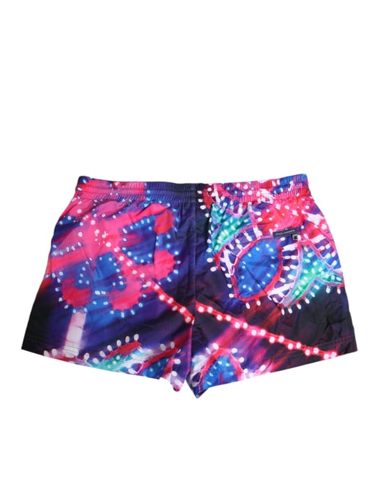 Pantalones Cortos de Baño de Poliéster con Estampado Neón Multicolor de Dolce & Gabbana - Image 4