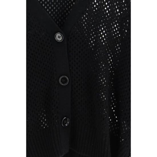 Cárdigan de lana polar negra Allude - Image 3