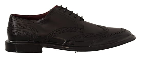 Zapatos Derby formales con punta de ala en piel negra de Dolce & Gabbana - Image 1