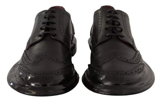 Zapatos Derby formales con punta de ala en piel negra de Dolce & Gabbana - Image 2