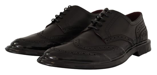 Zapatos Derby formales con punta de ala en piel negra de Dolce & Gabbana - Image 3