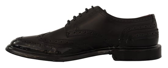 Zapatos Derby formales con punta de ala en piel negra de Dolce & Gabbana - Image 5