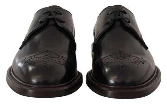 Zapatos de vestir formales Derby de cuero negro Dolce & Gabbana - Image 4