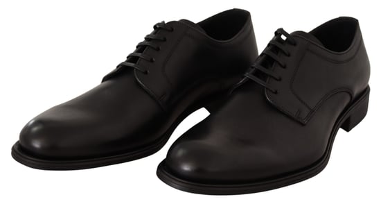 Zapatos Derby Formales de Cuero Negro con Cordones para Hombre de Dolce & Gabbana - Image 3