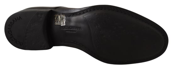 Zapatos Derby Formales de Cuero Negro con Cordones para Hombre de Dolce & Gabbana - Image 6
