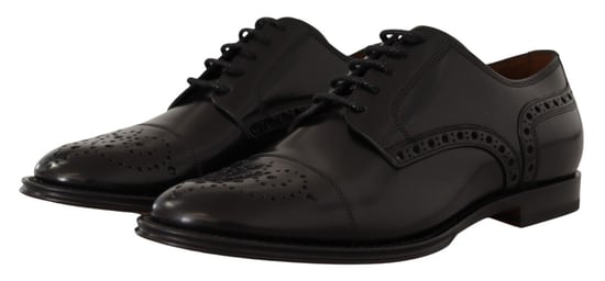Zapatos Derby Formales para Hombre de Piel Negra Dolce & Gabbana con Punta Alada - Image 3