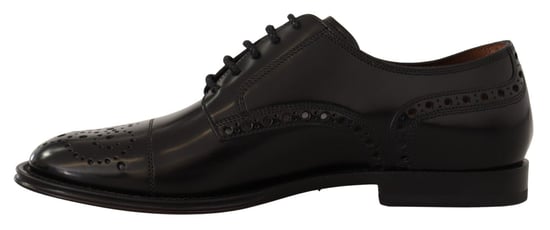 Zapatos Derby Formales para Hombre de Piel Negra Dolce & Gabbana con Punta Alada - Image 5