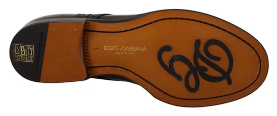 Zapatos Derby Formales para Hombre de Piel Negra Dolce & Gabbana con Punta Alada - Image 6