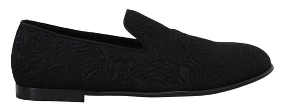 Zapatos Mocasines de Jacquard Floral Negro Dolce & Gabbana - Image 1