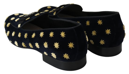 Zapatillas Mocasines de Terciopelo Azul Crown de Dolce & Gabbana - Image 2