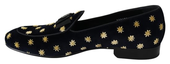 Zapatillas Mocasines de Terciopelo Azul Crown de Dolce & Gabbana - Image 3