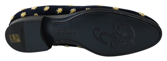 Zapatillas Mocasines de Terciopelo Azul Crown de Dolce & Gabbana - Image 4