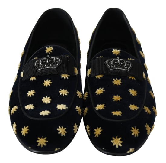 Zapatillas Mocasines de Terciopelo Azul Crown de Dolce & Gabbana - Image 6