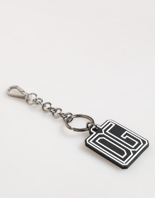 Llaveros de Hombre con Logo de Goma DG en Plata y Blanco y Negro de Dolce & Gabbana - Image 6
