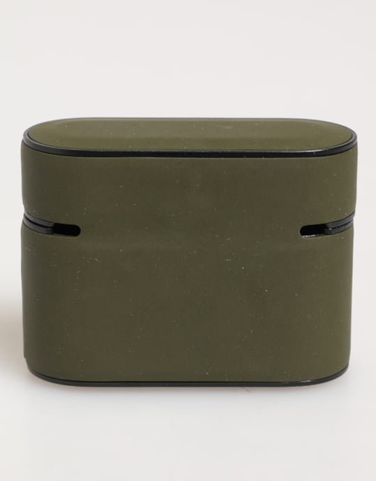 Funda para Airpods Dolce & Gabbana de goma verde ejército con logo en relieve - Image 4