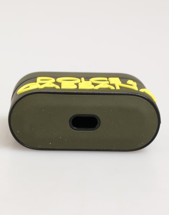 Funda para Airpods Dolce & Gabbana de goma verde ejército con logo en relieve - Image 5