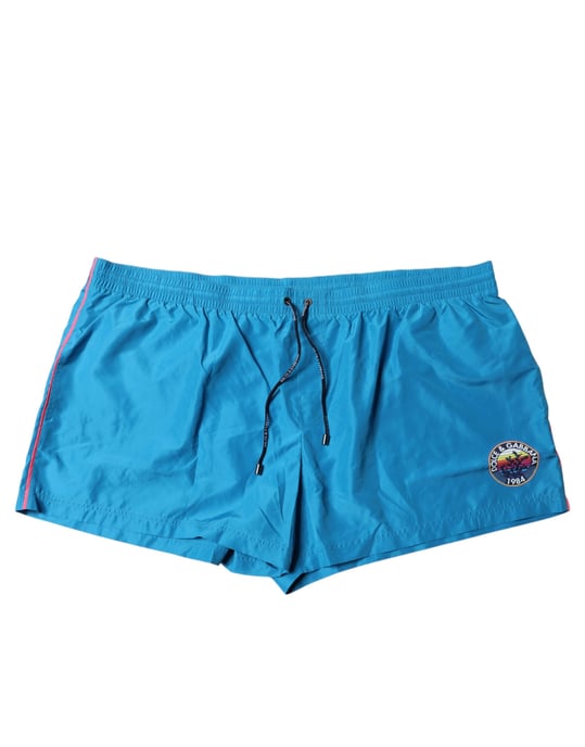 Shorts de Playa Logo Turquesa Dolce & Gabbana 2 Piezas de Baño - Image 2