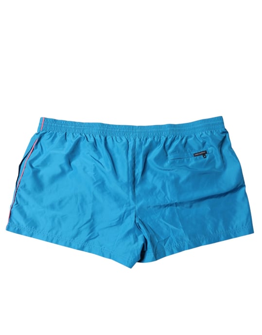 Shorts de Playa Logo Turquesa Dolce & Gabbana 2 Piezas de Baño - Image 4