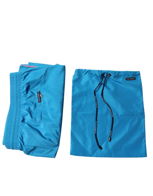 Shorts de Playa Logo Turquesa Dolce & Gabbana 2 Piezas de Baño - Image 5
