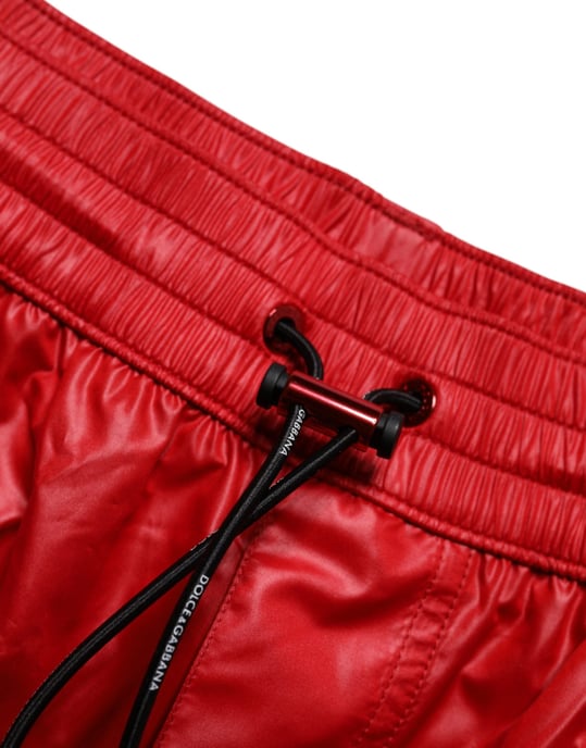 Shorts de playa de poliéster rojos Dolce & Gabbana 2 piezas de baño - Image 5