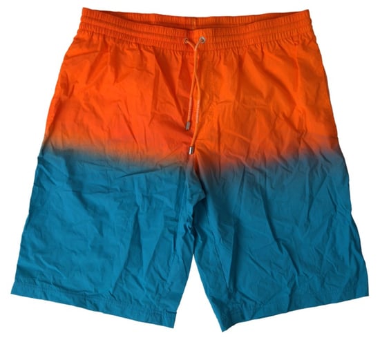 Shorts de baño degradé azul y naranja de Dolce & Gabbana - Image 1