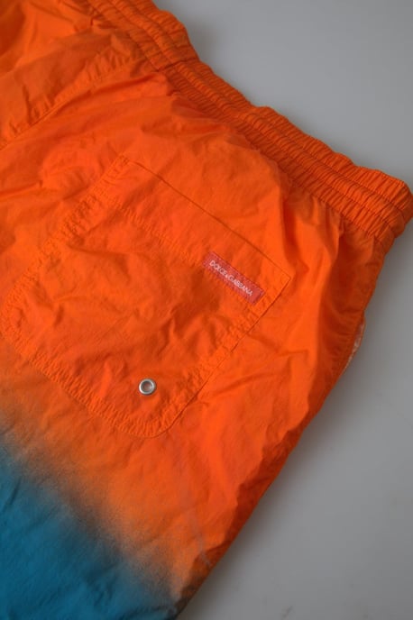 Shorts de baño degradé azul y naranja de Dolce & Gabbana - Image 2