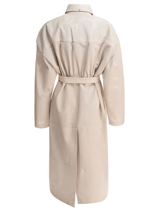 Abrigo de Cuero Beige - Image 2