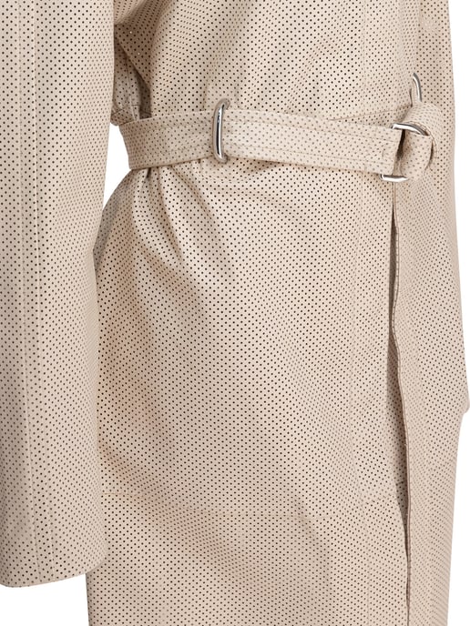 Abrigo de Cuero Beige - Image 4