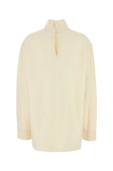 Blusa de mezcla de lana color crema - Image 1