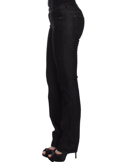 Pantalones de mezclilla ajustados negros Ermanno Scervino con pierna estrecha y elasticidad - Image 2