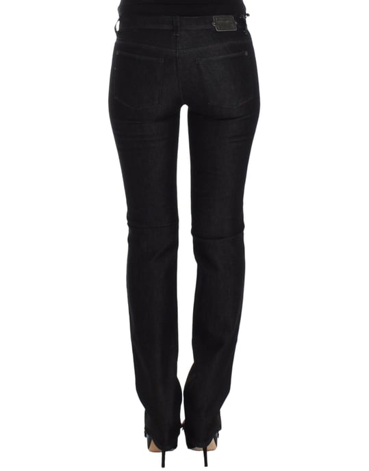 Pantalones de mezclilla ajustados negros Ermanno Scervino con pierna estrecha y elasticidad - Image 3