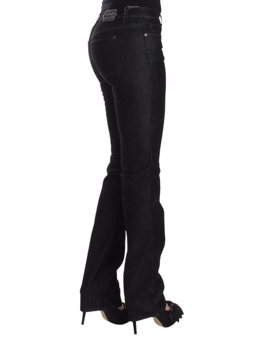 Pantalones de mezclilla ajustados negros Ermanno Scervino con pierna estrecha y elasticidad - Image 4