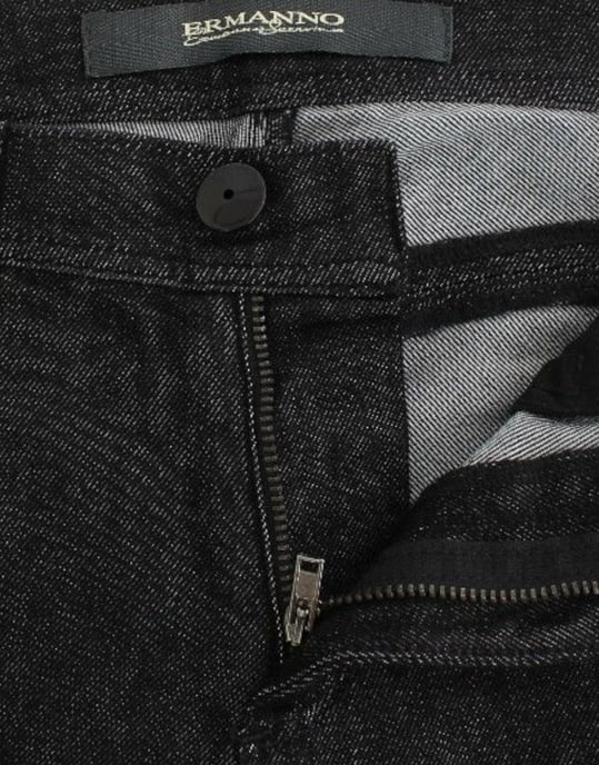 Pantalones de mezclilla ajustados negros Ermanno Scervino con pierna estrecha y elasticidad - Image 5
